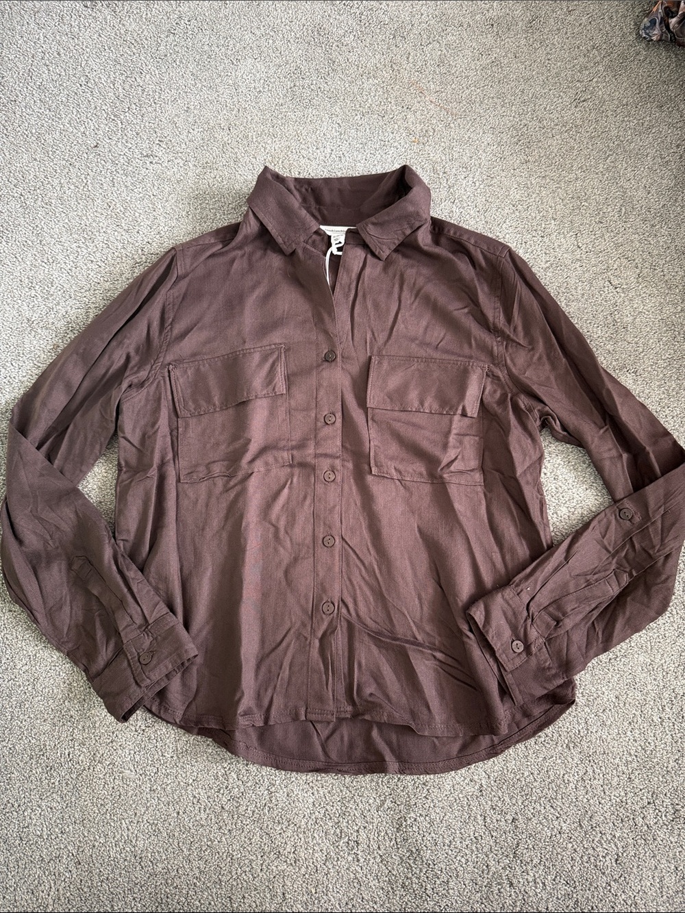 beachlunchlounge Women's Button-Down Shirt in Brown